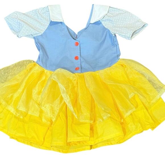 Wild Rich Kids 3/4T Snow White Dress Handmade Princess Costume Yellow Blue Red - Picture 3 of 6